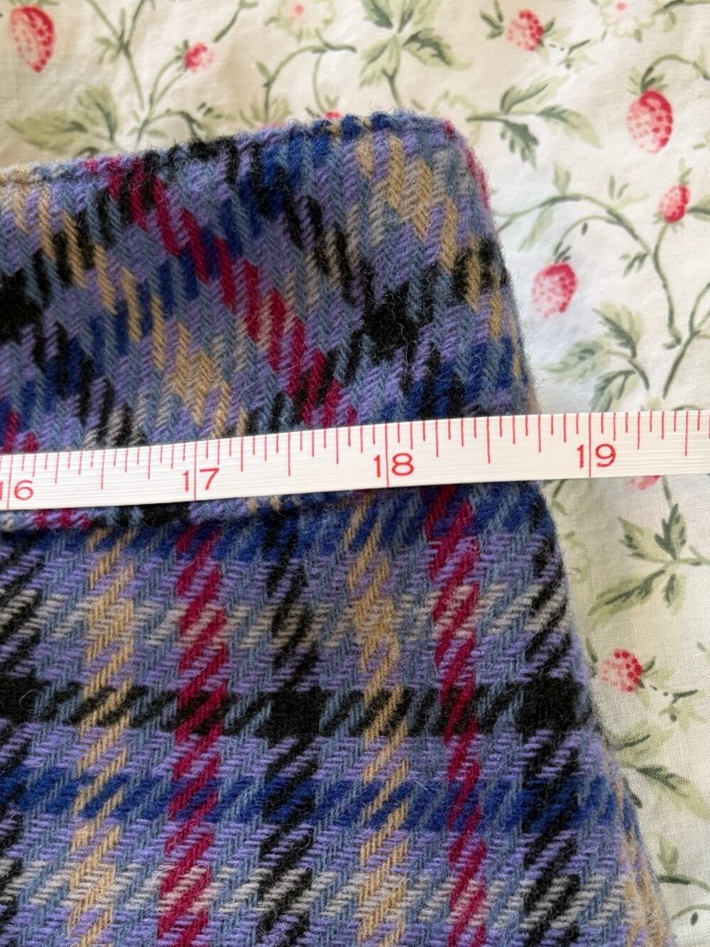 Talbots Purple & Gray Plaid Wool-Blend Skirt - Picture 12 of 13